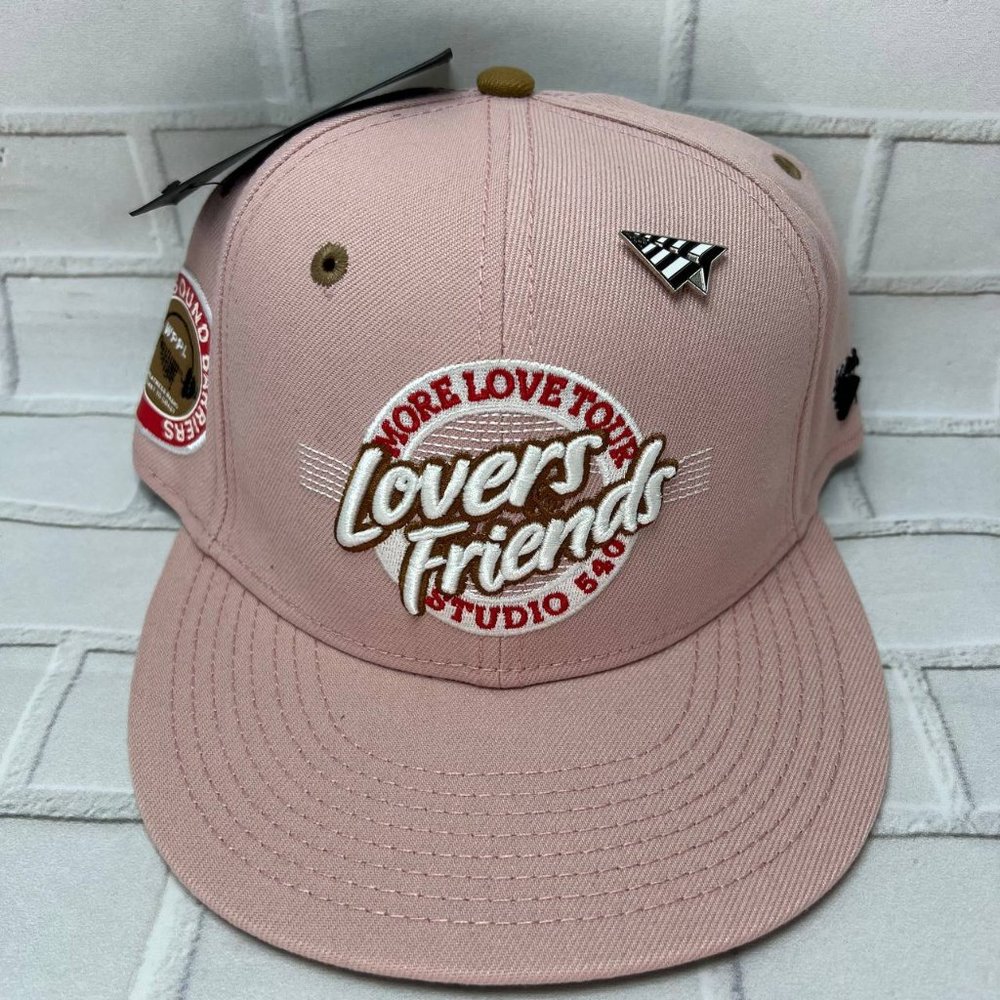 Paper Planes Lovers & Friends Roc Nation Jay Z Hat Snapback Cap Peach with Pin